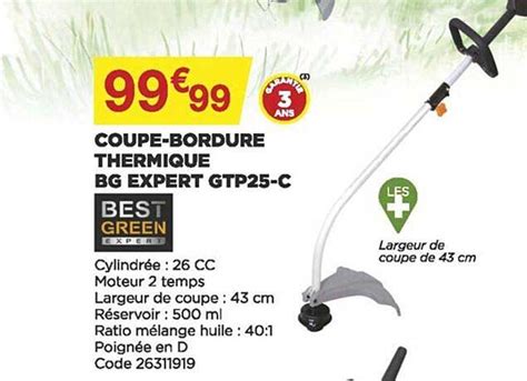 Promo Coupe Bordure Thermique Bg Expert Gtp C Bestgreen Chez