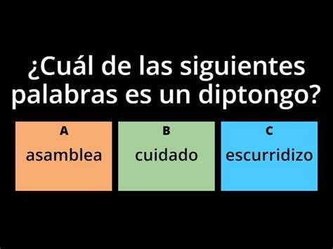 DIPTONGO Y TRIPTONGO Quiz