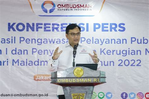 Sepanjang 2022 Ombudsman RI Pusat Selamatkan Kerugian Masyarakat Rp 89