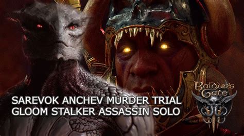 Baldur S Gate 3 Sarevok Anchev Gloom Stalker Assassin Solo 1 Turn