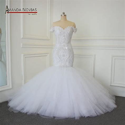 Aliexpress Buy Luxury Full Beading Mermaid Wedding Dress