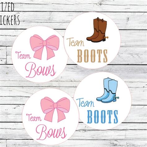 Boots Or Bows Gender Reveal Boy Or Girl Baby Shower Western Etsy