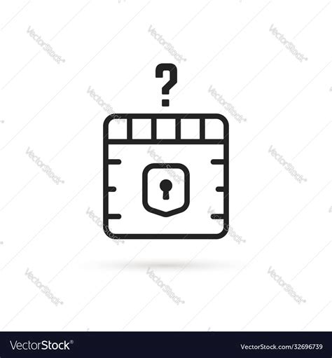 Question box black thin line icon Royalty Free Vector Image