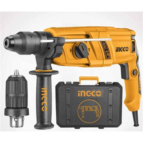 INGCO Rotary Hammer With 3 Drills And 2 Chisels RGH9018 Siloy