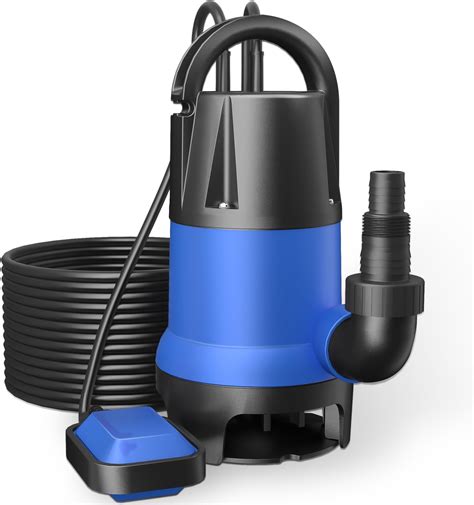 WilTec Pompe pour eaux usées 400W 7500l h Pompe submersible Jardin