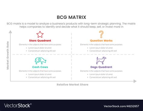 Bcg Growth Share Matrix Infographic Data Template Vector Image