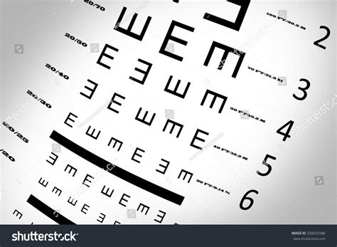 Eye Sight Test Chart Multiple Lines Stock Illustration