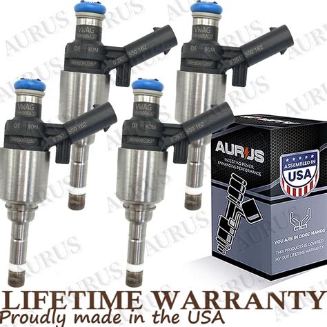 4 OEM Aurus New Fuel Injectors For 2014 2015 2016 Audi A4 2 0L