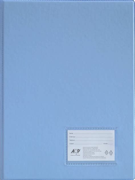 Pasta Catalogo C 20 Azul Pastel C Visor Acp 136 MEGA IMPRESS