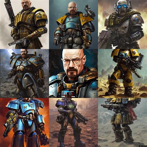 Walter White As A Space Marine Primarch Warhammer Stable Diffusion