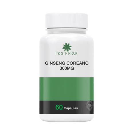 Ginseng Coreano 300mg 60 cáps Doce Erva Farmácia de