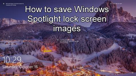 Windows How To Save Windows Spotlight Lock Screen Images So You