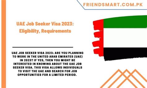 Uae Job Seeker Visa Eligibility Requirements