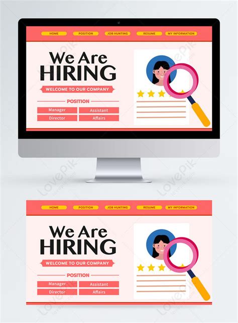 Recruitment Employment Landing Page Banner Template Job Recruitment