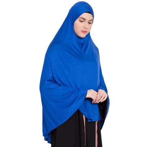 Prayer Hijab Online Royal Blue Colored Large Khimar At Shiddat