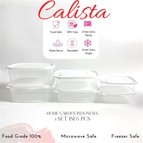 Jual Food Kontainer Container Set Toples Kotak Calista Furano Bening