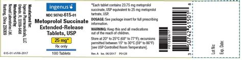 METOPROLOL SUCC ER 25MG - RX Products