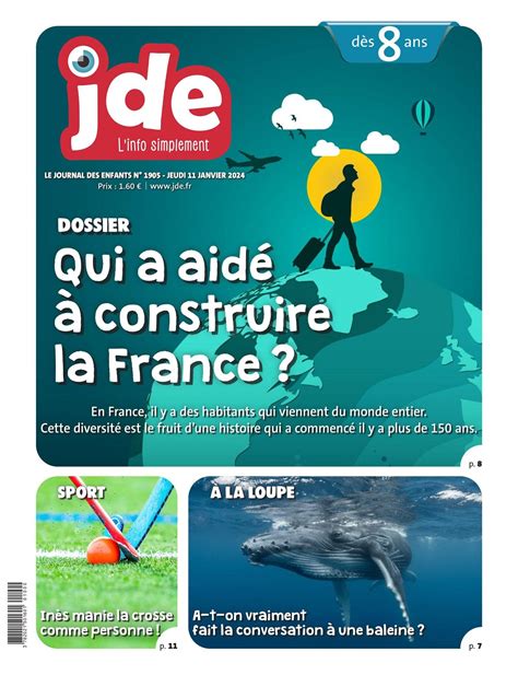 Abonnement Magazine Le Journal Des Enfants JDE Pas Cher Viapresse