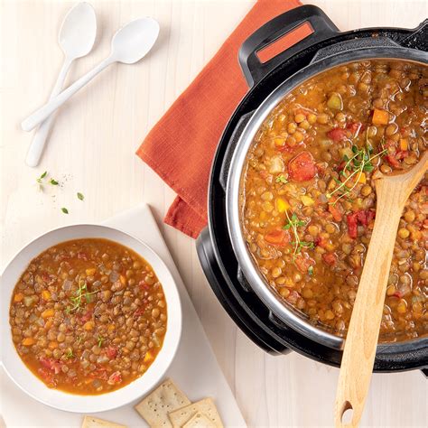 Soupe aux lentilles et légumes à l autocuiseur Pratico Pratiques