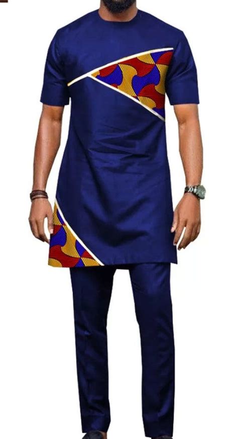 African Men Clothing Kaftan African Men Shirt And Down Etsy African