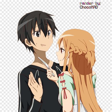 Kirito asuna espada arte en línea 1 aincrad anime asuna pelo negro