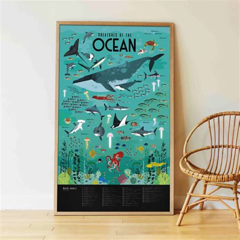 Poster Animaux Marins Océans Poppik Stickers