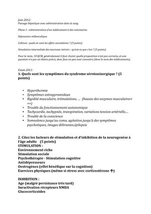 Fiche CH4 Antipsychotique Chapitre 4 Les Antipsychotiques