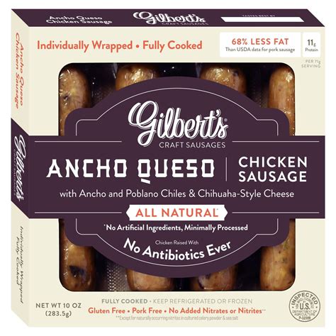 Gilberts Craft Sausages Gilberts Craft Ancho Queso Chicken Sausage 10