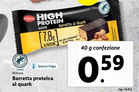 Offerta Milbona Barretta Proteica Al Quark G Confezione Nel