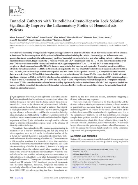 (PDF) Efficacy of Taurolock® solution for preventing catheter-related bacteremia (CRB ...