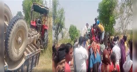 Auraiya Tractor Trolley Of Devotees Returning After Visiting Temple