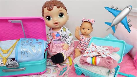 Packing Baby Alive Abby S And Charlies Suitcase For Vacation Doll