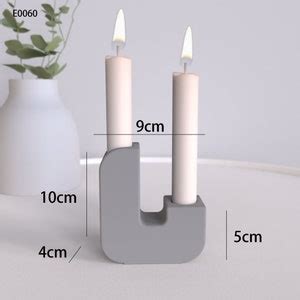 Concrete Candlestick Silicone Mold Create Simple And Creative Design