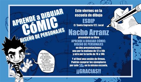 Nacho Arranz Presentación de mi libro Aprende a dibujar Cómic