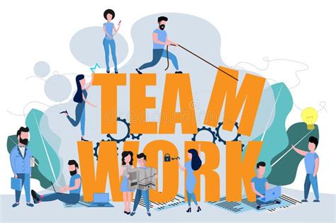 Meta Del Trabajo En Equipo Stock De Ilustración Ilustración De Equipo