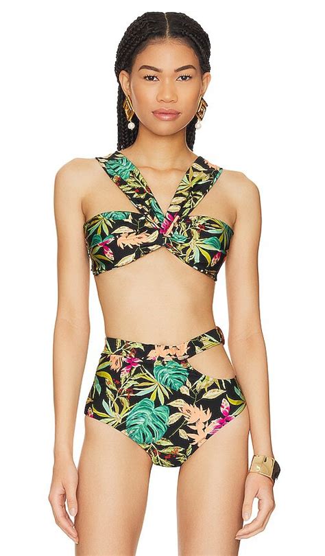 Buy PatBO Tropicalia Off The Shoulder Bikini Top Black At 5 Off