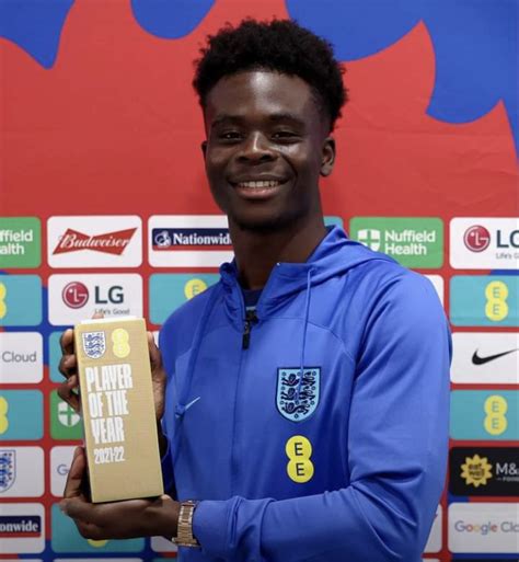 Saka Wins 2021 22 England Mens Player Of The Year Award Blackbox Nigeria