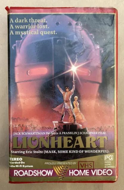 LIONHEART VHS ROADSHOW Home Video Big Box Ex Rental Tape 1987 Fantasy