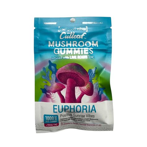 Cutleaf Euphoria Mushroom Gummies 1000mg 8 Pack High Times Supply