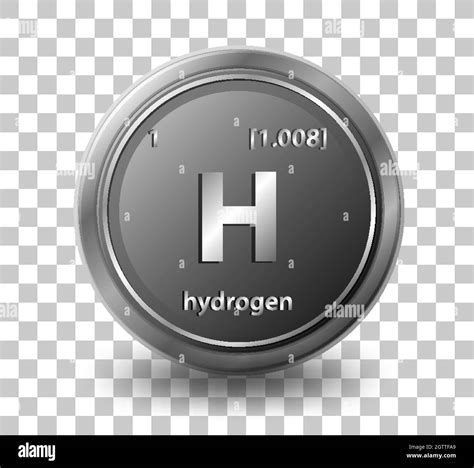 Hydrogen Chemical Element Chemical Symbol With Atomic Number And Atomic Mass Stock Vector Image