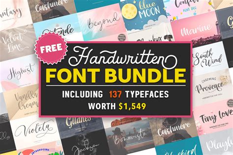 Handwritten Font Bundle Windowsmacos