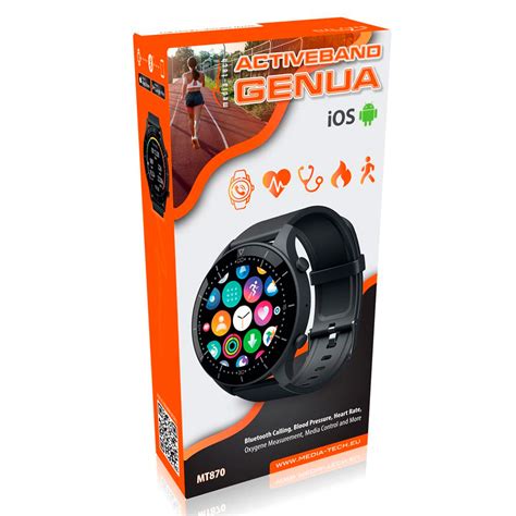 Media Tech MT870 Genua Smartwatch 1 3tm Sort 355 DKK