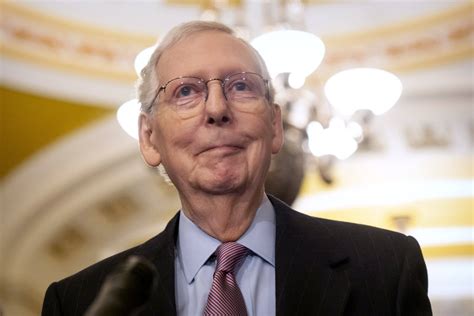 États Unis Le Chef Des Républicains Au Sénat Mitch Mcconnell Va