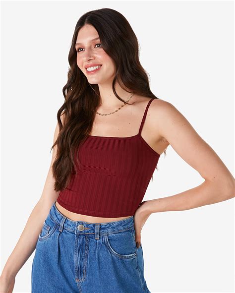 Riachuelo Top Cropped Feminino B Sica Al A Fina Malha Canelada