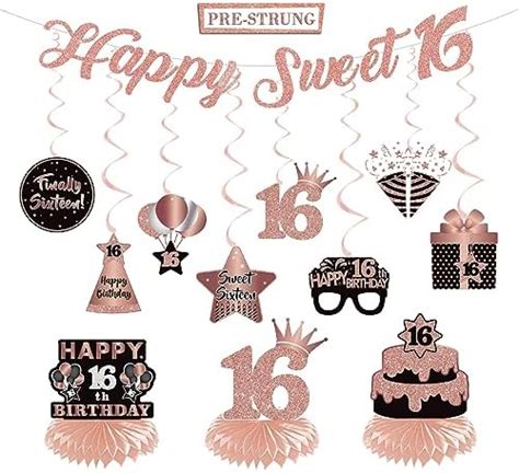 Amazon Htdzzi Sweet Birthday Letter Banner Hanging Swirls