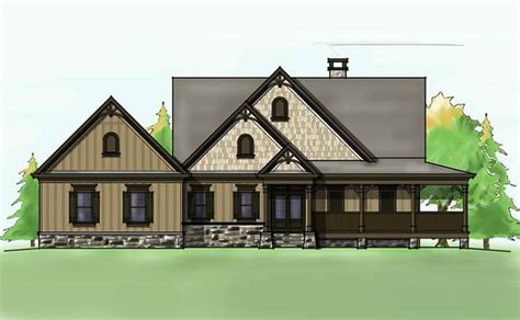 Lakefront House Plan with Wraparound Porch and Walkout Basement