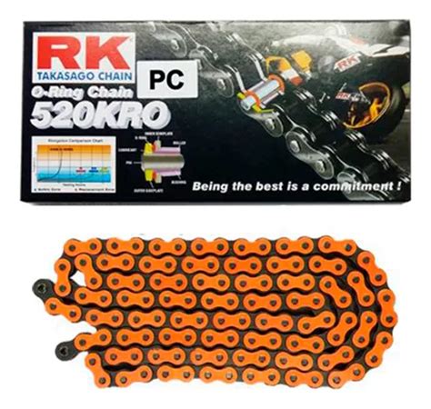 Cadena Rk 520kro 120 Naranja O Ring Ninja Vortex Suzuki Bmw Meses Sin