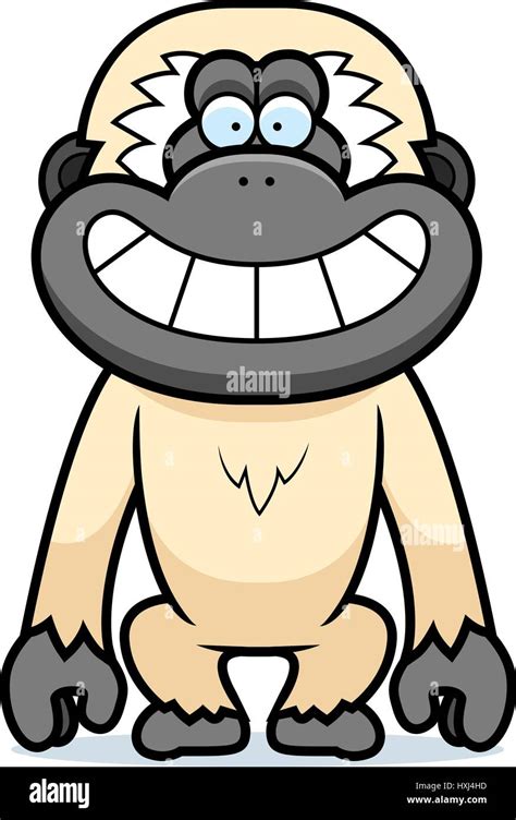 A cartoon illustration of a gibbon grinning Stock Vector Image & Art ...