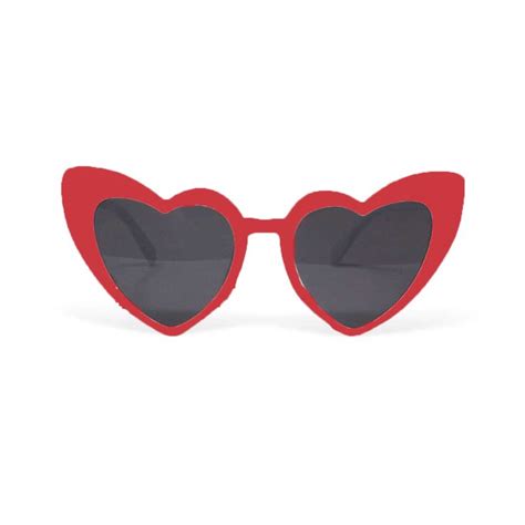 Retro Heart Shaped Sunglasses - Red | Heart shaped sunglasses, Heart ...