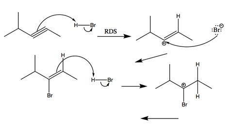 Can Alkynes Rearrange In Hydrohalogenation Reaction After The First Pi Bond Is Broken Rchemhelp